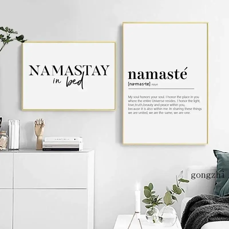Namastay Namaste Definition Poster Black White Letter Canvas Painting and Prints Yoga Zen Wall Art Pictures Modern Home Decor
Namastay Namaste Definition Poster Black White Letter Canvas Painting and Prints Yoga Zen Wall Art Pictures Modern Home Decor