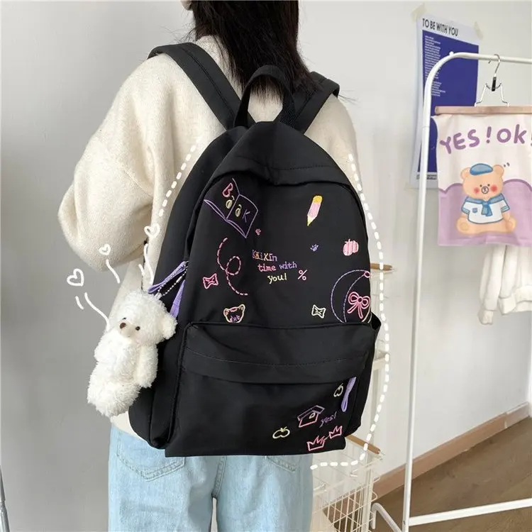 Fashion School Bags For Teenage Girls Letter Embroidery Backpack Women Lovely Student Bags Mochila Feminina Travel Backpacks Bag
Fashion School Bags For Teenage Girls Letter Embroidery Backpack Women Lovely Student Bags Mochila Feminina Travel Backpacks Bag