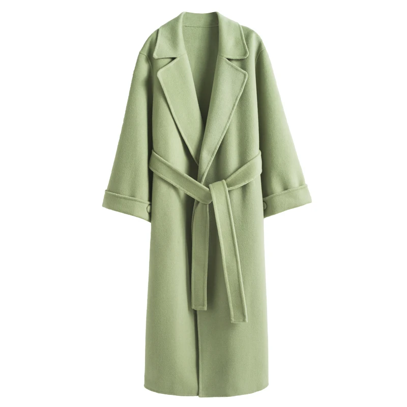 JCHB 2021 100% wool coat long high end over knee loose double faced woolen coat women's pure cashmere wool coats in spring and w
JCHB 2021 100% wool coat long high end over knee loose double faced woolen coat women's pure cashmere wool coats in spring and w