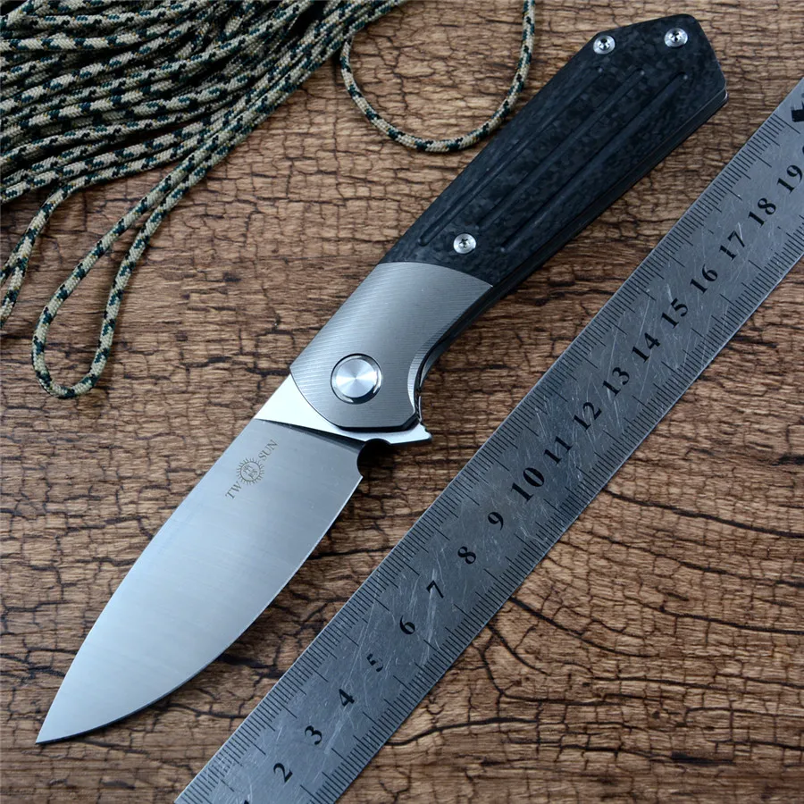 TWOSUN TS223 M390 Gift Collection Folding Knives Tactical Outdoor Hunting Utility Survival EDC Tools Titanium CF Handle
TWOSUN TS223 M390 Gift Collection Folding Knives Tactical Outdoor Hunting Utility Survival EDC Tools Titanium CF Handle