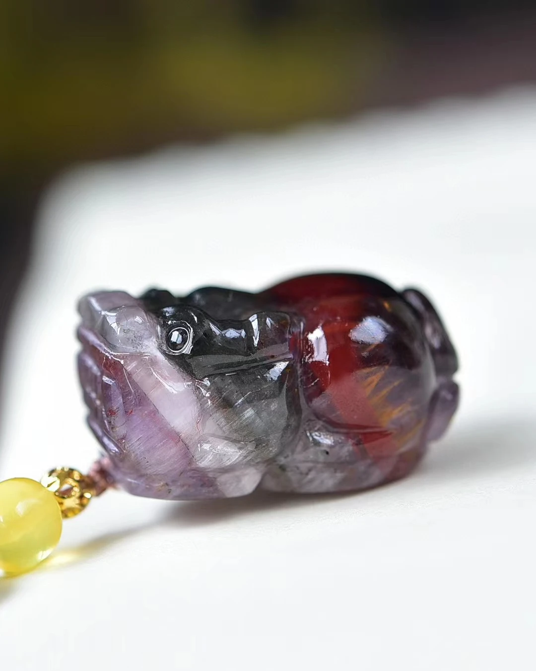 Genuine Natural Cacoxenite Auralite 23 Pi Xiu Carved Pendant Purple Red Women 27x17.2x13.2mm Canada Crystal Jewelry AAAAA
Genuine Natural Cacoxenite Auralite 23 Pi Xiu Carved Pendant Purple Red Women 27x17.2x13.2mm Canada Crystal Jewelry AAAAA