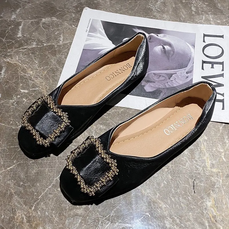 DLEK Women Shoes Loafers Slip on Spring Metal Decoration Flats Pumps Elegant Breathable Pure Color Female Office Shoe
DLEK Women Shoes Loafers Slip on Spring Metal Decoration Flats Pumps Elegant Breathable Pure Color Female Office Shoe