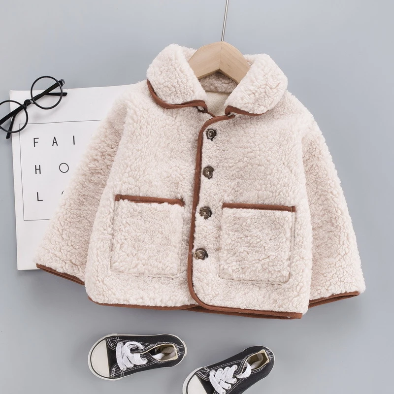 Baby Boys Winter Clothes Lapel Jacket Kid Coat Children Clothing Autumn New Girls Jacket Korean Lamb Hair Plus Velvet Thickening
Baby Boys Winter Clothes Lapel Jacket Kid Coat Children Clothing Autumn New Girls Jacket Korean Lamb Hair Plus Velvet Thickening