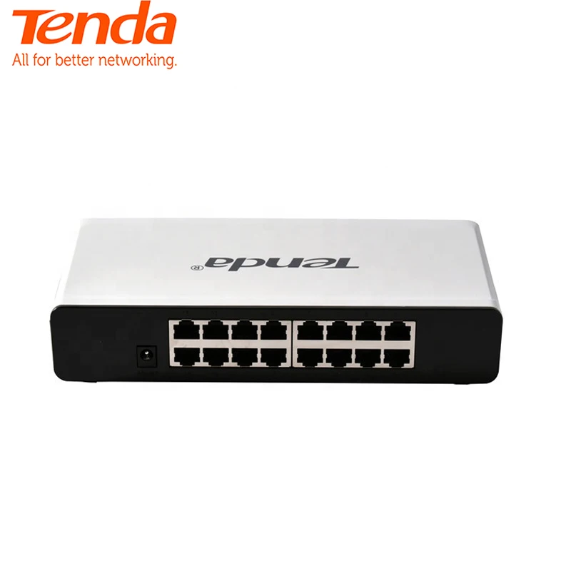 

Tenda S16 16-Port Desktop Ethernet Switch, 10/100Mbps Auto-Negotiation RJ45 Ports, Auto MDI/MDIX