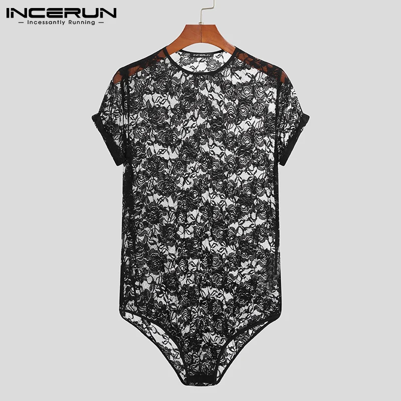 Men Bodysuits Mesh Homewear Lace See Through Rompers Sexy O Neck Short Sleeve Underwear 2021 Breathable Mens Bodysuits INCERUN
Men Bodysuits Mesh Homewear Lace See Through Rompers Sexy O Neck Short Sleeve Underwear 2021 Breathable Mens Bodysuits INCERUN