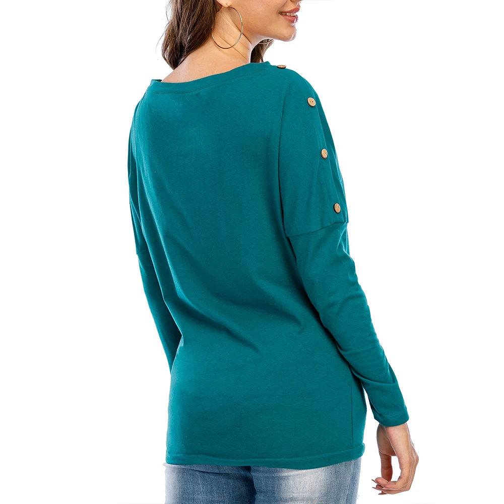 Solid Button Autumn t Shirt Women's Long Sleeve Top Casual O Neck Slim T Shirt Woman Clothes Female t Shirt Tops
Solid Button Autumn t Shirt Women's Long Sleeve Top Casual O Neck Slim T Shirt Woman Clothes Female t Shirt Tops