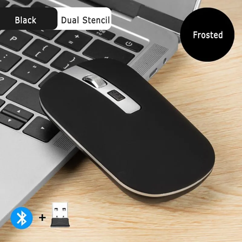 2 In 1 2.4G+Bluetooth 5.1 Wireless Dual Mode Rechargeable Mouse 1600 DPI Ultra Thin Ergonomic Portable Optical Mice for PC Phone
2 In 1 2.4G+Bluetooth 5.1 Wireless Dual Mode Rechargeable Mouse 1600 DPI Ultra Thin Ergonomic Portable Optical Mice for PC Phone