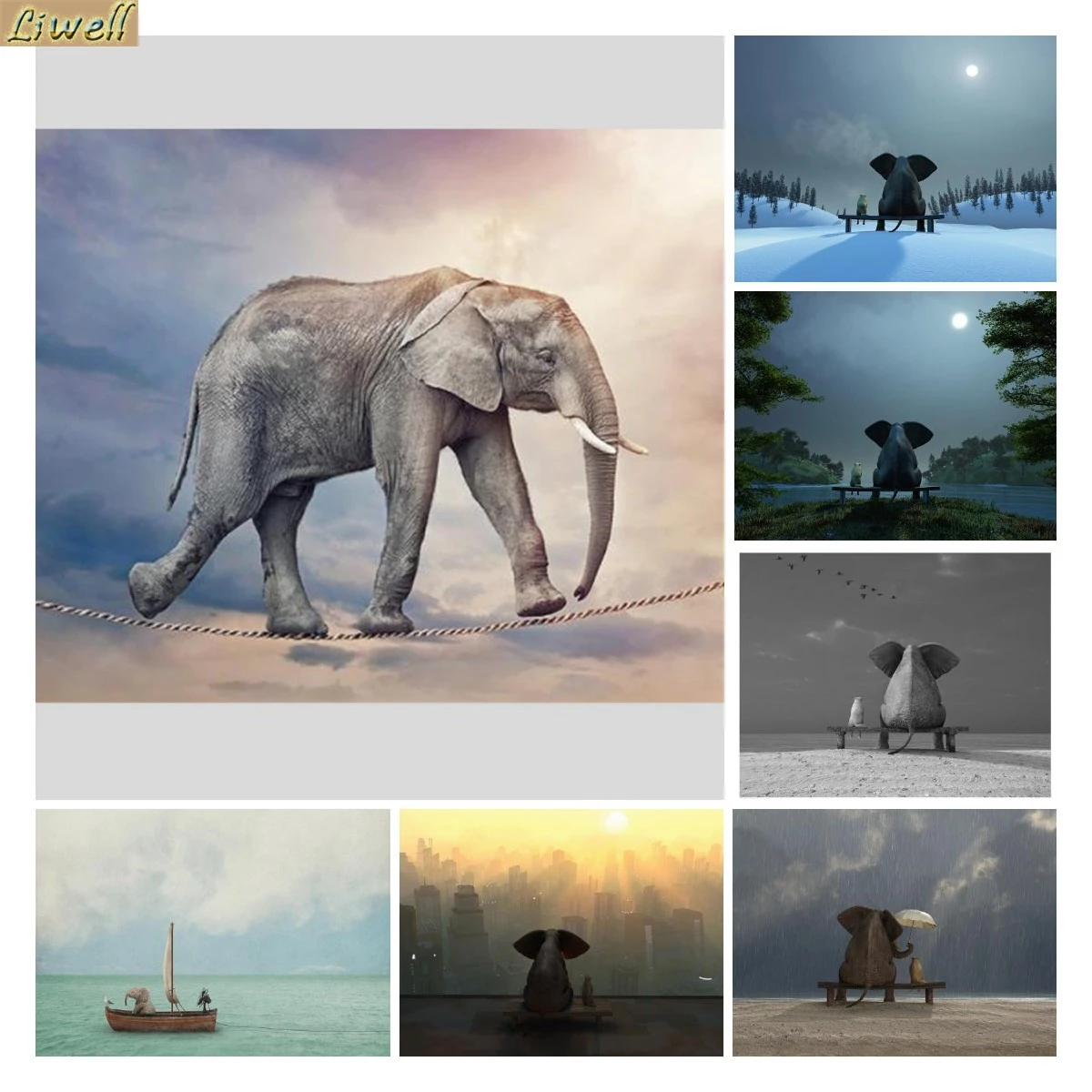5d DIY Diamond Painting Elephant Dog Bird Animal Art Under Moon Cross Stitch Kit Full Square Drills Crystal Wall Decor Handcraft
5d DIY Diamond Painting Elephant Dog Bird Animal Art Under Moon Cross Stitch Kit Full Square Drills Crystal Wall Decor Handcraft