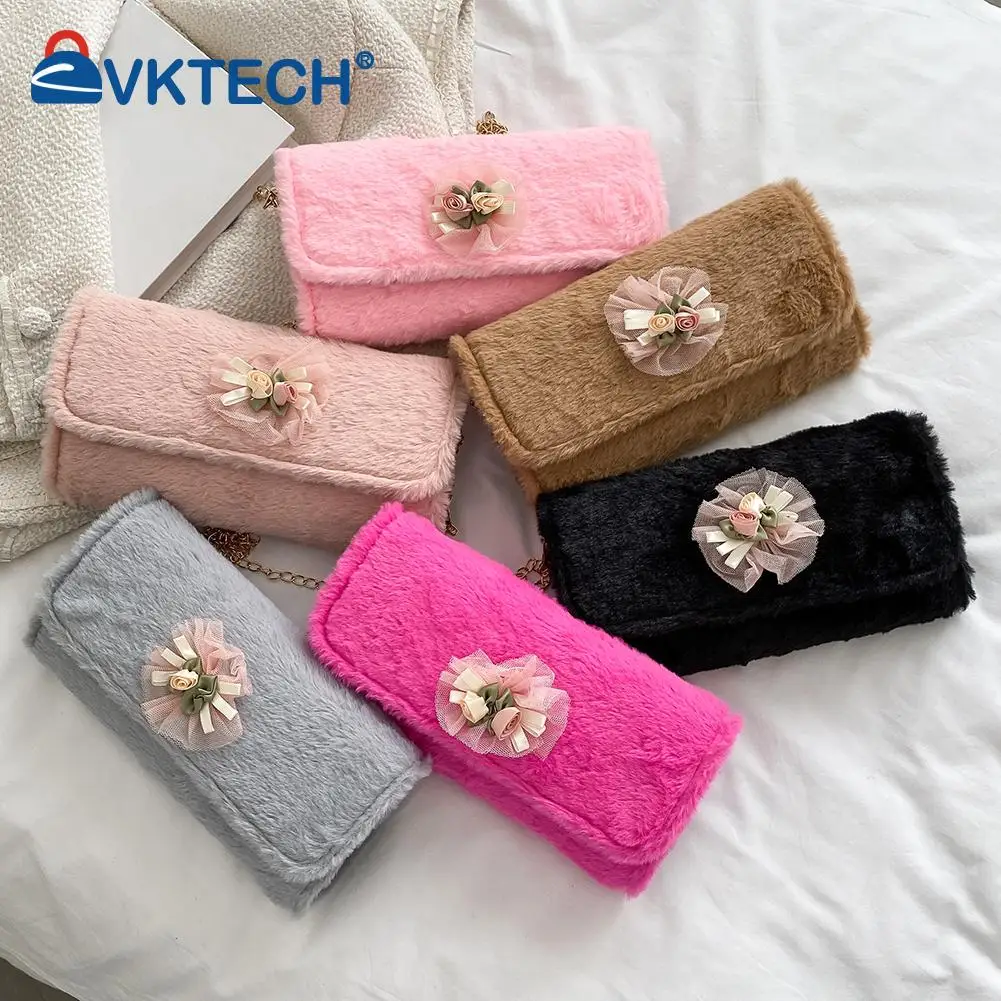 Fashion Silk Flower Mesh Solid Color Crossbody Bag Women Casual Plush Messenger Bag Female Chain Shoulder Bags
Fashion Silk Flower Mesh Solid Color Crossbody Bag Women Casual Plush Messenger Bag Female Chain Shoulder Bags
