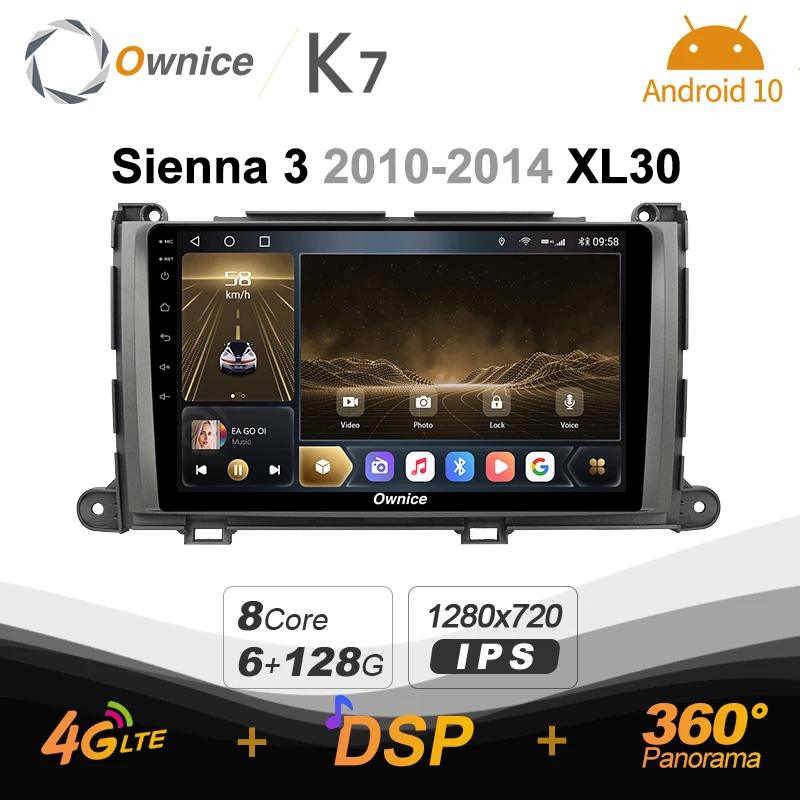 Автомобильная Мультимедийная система Ownice K7, Android 10,0, 6 ГБ + 128 ГБ, для Toyota Sienna 3 2010 - 2014 XL30, радиосистема 360, панорамная 4G LTE
Автомобильная Мультимедийная система Ownice K7, Android 10,0, 6 ГБ + 128 ГБ, для Toyota Sienna 3 2010 - 2014 XL30, радиосистема 360, панорамная 4G LTE