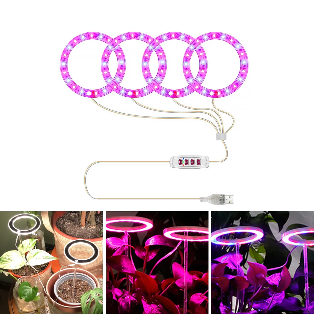 Angel Ring Grow Light 5V USB Phytolamp For Plants Led Full Spectrum Lamp For Indoor Plant Seedlings Home Flower Succulet Bonsai
Angel Ring Grow Light 5V USB Phytolamp For Plants Led Full Spectrum Lamp For Indoor Plant Seedlings Home Flower Succulet Bonsai