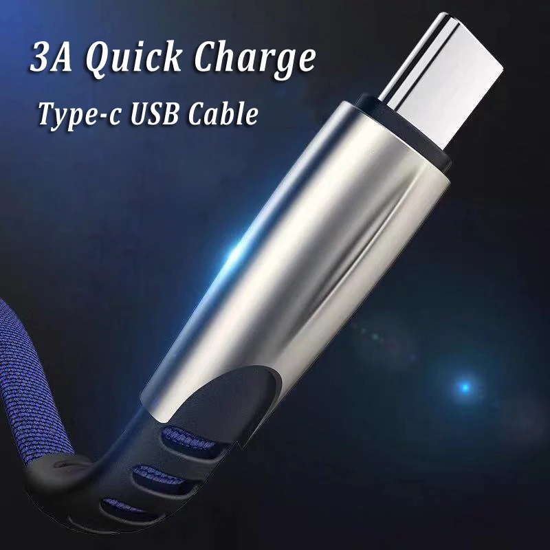 

Quick Charge USB Type-C Cable Phone Charger Cable For Xiaomi Redmi 9 9T Note 10 9 S 8T 8 7 Pro OPPO A74 A95 A54 5G A52 Data Wire