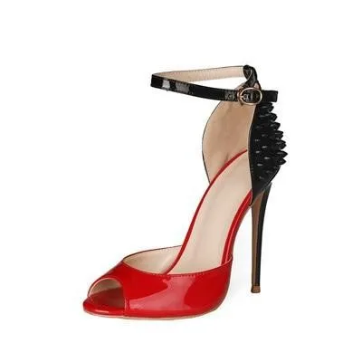Summer Shallow Shoes Women Ankle Buckle Strap Lady Peep Toe Cover Heel Gladiator Sandals Rivet Stiletto Heels Party Sandals
Summer Shallow Shoes Women Ankle Buckle Strap Lady Peep Toe Cover Heel Gladiator Sandals Rivet Stiletto Heels Party Sandals