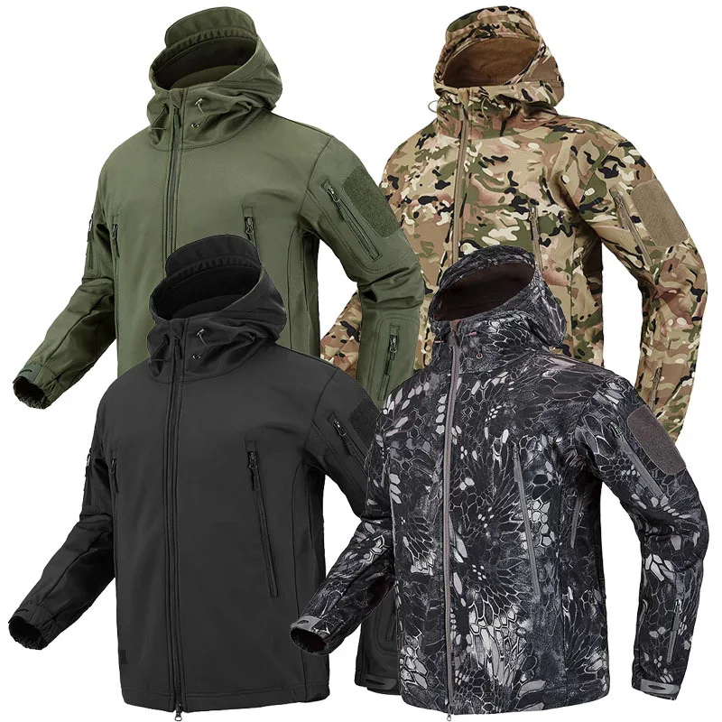 Tactical Shark Skin Soft Shell Jacket Men Military Windproof Waterproof Army Combat Mens Jackets Hooded Bomber Coats Male S-4XL
Tactical Shark Skin Soft Shell Jacket Men Military Windproof Waterproof Army Combat Mens Jackets Hooded Bomber Coats Male S-4XL