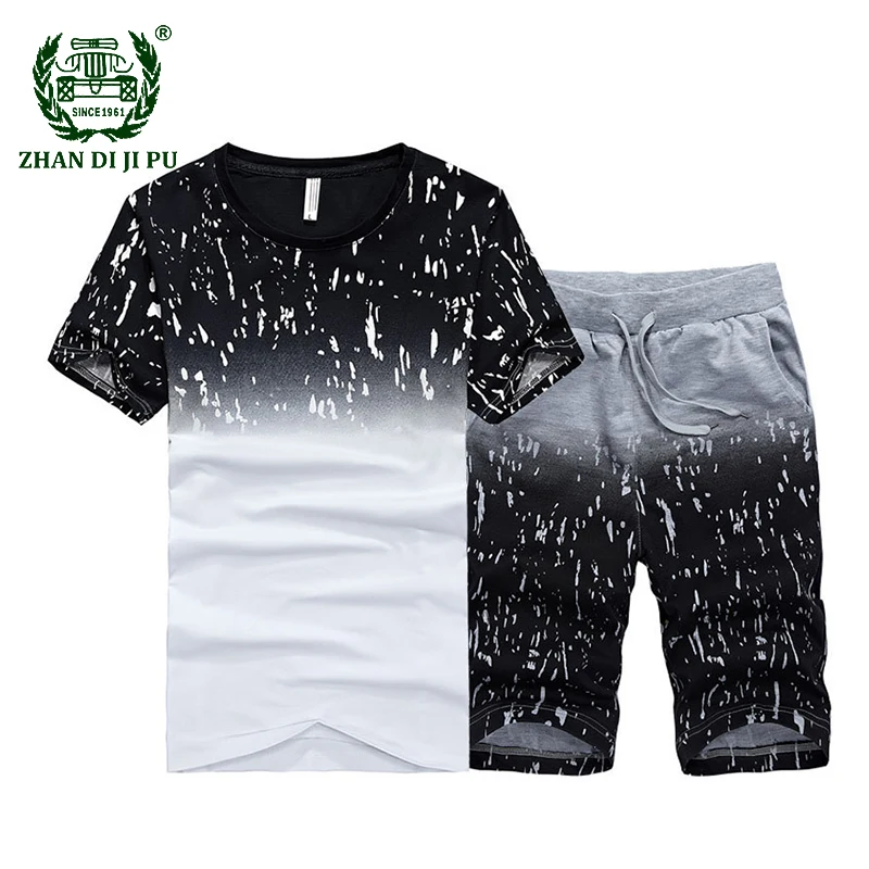 Summer Tracksuit Men Casual Cotton Sportswear Sets Male Shorts + T shirt Men's Suit Fashion Slim Fit Print Clothes Size M-4XL
Summer Tracksuit Men Casual Cotton Sportswear Sets Male Shorts + T shirt Men's Suit Fashion Slim Fit Print Clothes Size M-4XL
