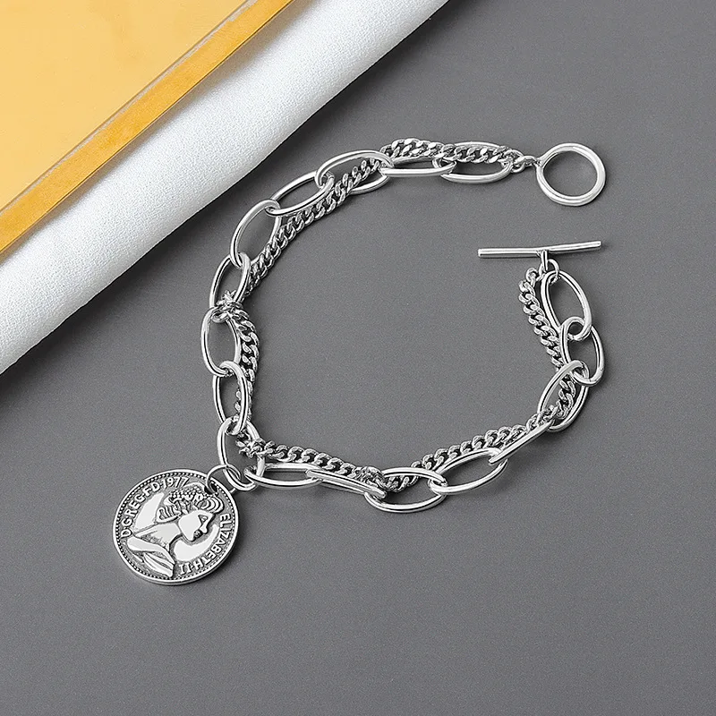 Vintage 925 Sterling Silver Double Layer OT Chain Tassel Round Bead Charm Bracelet &Bangle For Women Wedding Party Jewelry
Vintage 925 Sterling Silver Double Layer OT Chain Tassel Round Bead Charm Bracelet &Bangle For Women Wedding Party Jewelry