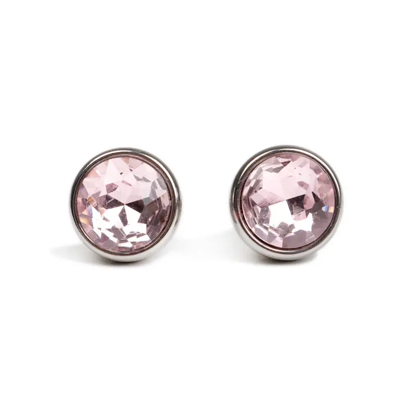 

Fashion 304 Stainless Steel Ear Post Stud Earrings Round Rhinestone Trendy Jewelry 10mm Dia., Post/Wire Size: (21 gauge) 1 Pair