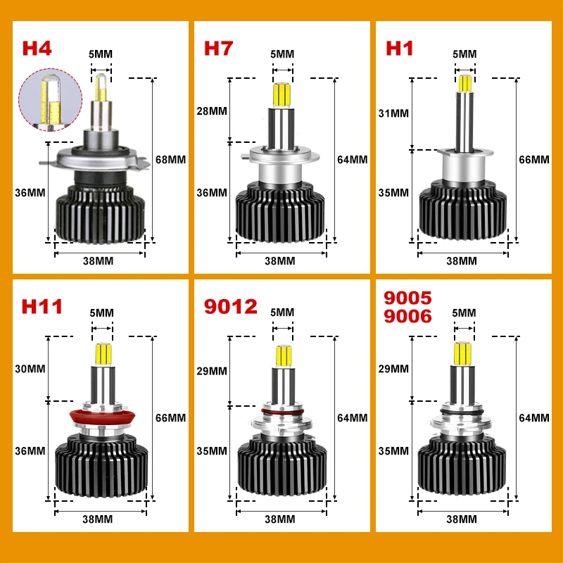 H7 LED Light 20000LM H4 LED Car Headlight H11 Turbo Car Lights Bulb H1 LED Lamp 12V 50W 9005 HB3 9006 HB4 2PCS Kits CARLitek SA
H7 LED Light 20000LM H4 LED Car Headlight H11 Turbo Car Lights Bulb H1 LED Lamp 12V 50W 9005 HB3 9006 HB4 2PCS Kits CARLitek SA