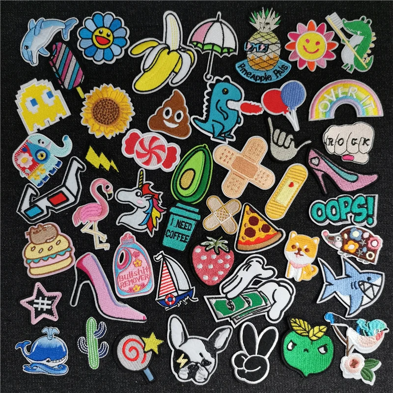 Cartoon Stripes Cute Eyes Dinosaur Embroidered Patch Applique Ironing Clothing Flower Shark Banana Badge Sewing on jeans T-Shirt
Cartoon Stripes Cute Eyes Dinosaur Embroidered Patch Applique Ironing Clothing Flower Shark Banana Badge Sewing on jeans T-Shirt