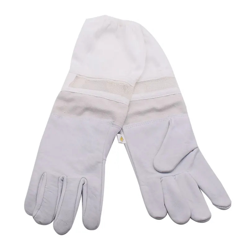 

Beekeeping Glove Sheepskin High QualityBeekeeper Bee Gloves New Vented Mesh Gloves with Long Sleeves Apicultura Bee Equipment