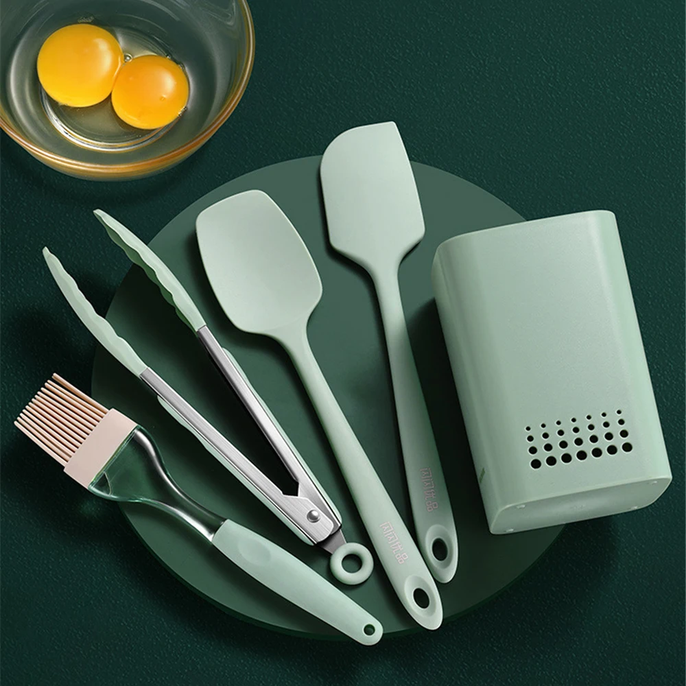 5/7PCS Silicone Kitchenware Non-stick Cooking Tools Set Spatula Shovel Spoon Oil Brush with Storage Box Kitchen Utensils Set
5/7PCS Silicone Kitchenware Non-stick Cooking Tools Set Spatula Shovel Spoon Oil Brush with Storage Box Kitchen Utensils Set