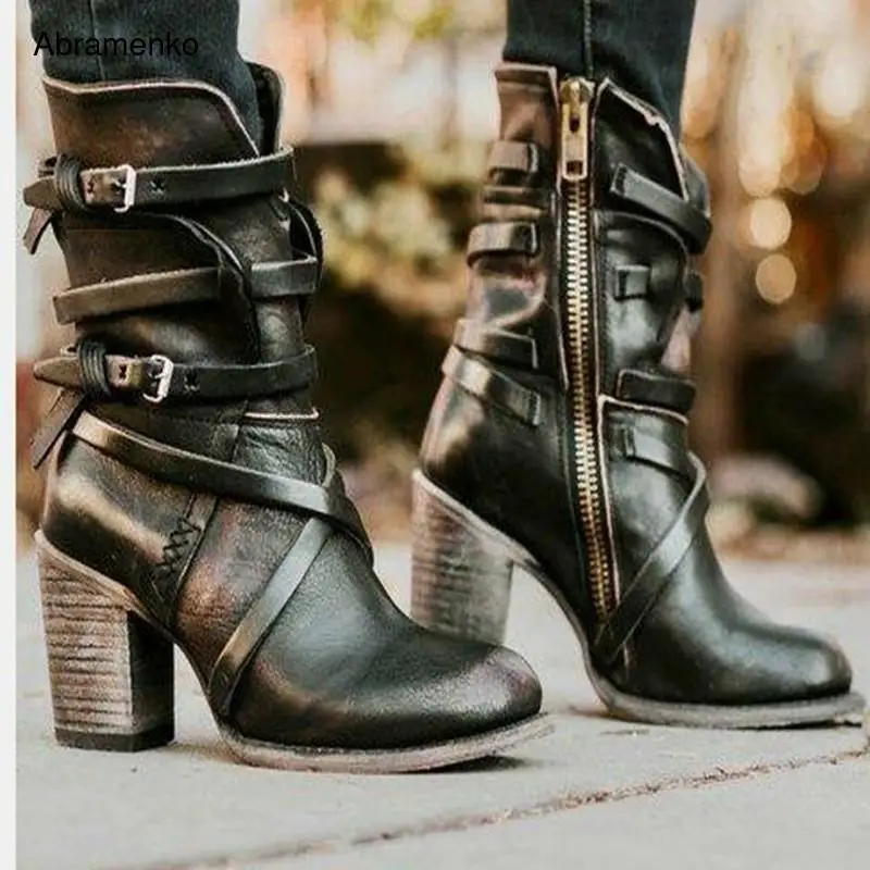 Shoes For Woman Mid-Calf Autumn Leather Boots Buckle Flats Women Sexy Fashion Flannel Black zipper Vintage Boot Plus Size 35-43
Shoes For Woman Mid-Calf Autumn Leather Boots Buckle Flats Women Sexy Fashion Flannel Black zipper Vintage Boot Plus Size 35-43