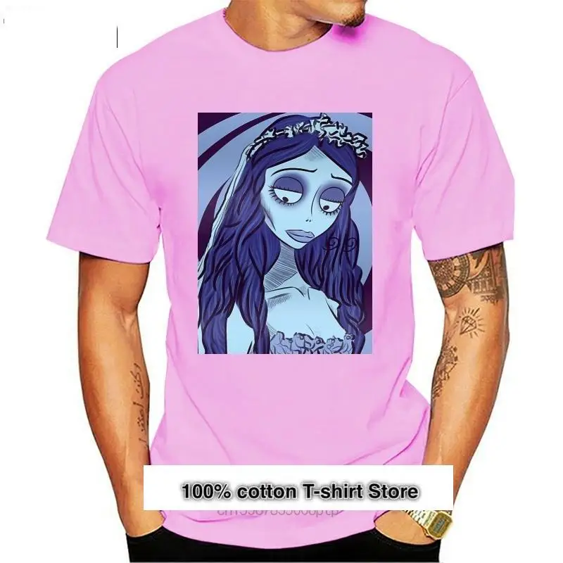 

Camiseta de la novia Corpse para hombre, camisa básica de manga corta con estampado de Emily, 100 de algodón, de gran tamaño