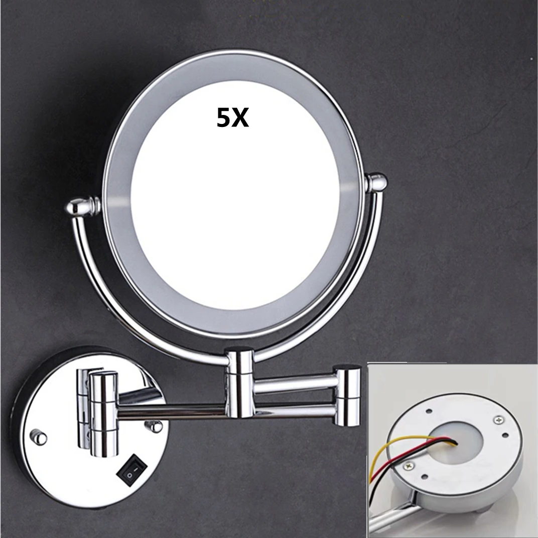 Светодиодное двустороннее зеркало с подсветкой, медное, круглое
Светодиодное двустороннее зеркало с подсветкой, медное, круглое