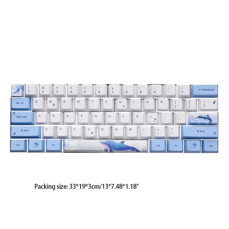 72 Keys / Set PBT OEM Profile Dye Sublimation Keycaps For MX Switch Mechanical Keyboard Whale Theme Key Caps For GH60
72 Keys / Set PBT OEM Profile Dye Sublimation Keycaps For MX Switch Mechanical Keyboard Whale Theme Key Caps For GH60