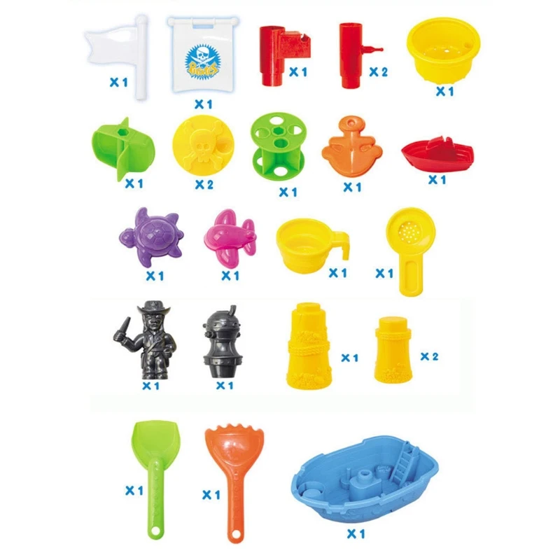 1Set Summer Game Toy Sand Playing Toy with Play Table Sandpit Beach Toy Pirate Table Set Water Playing Kits Game Table 
1Set Summer Game Toy Sand Playing Toy with Play Table Sandpit Beach Toy Pirate Table Set Water Playing Kits Game Table