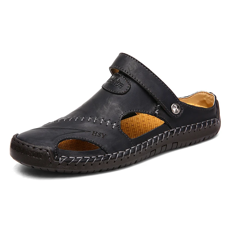 Classic Summer Men's Sandals Genuine Leather Soft Breathable Shoes Designer Beach Roman Brand Sandals Leather Men Sandals Slides
Classic Summer Men's Sandals Genuine Leather Soft Breathable Shoes Designer Beach Roman Brand Sandals Leather Men Sandals Slides