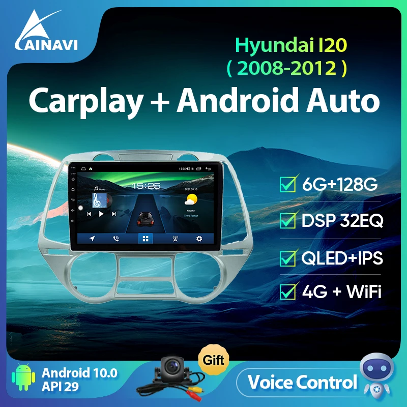 Автомобильный радиоприемник Ainavi с голосовым управлением, Android 10, QLED экран для Hyundai Grand I20 2008-2012, мультимедийный видеоплеер, навигация Carplay, 2din
Автомобильный радиоприемник Ainavi с голосовым управлением, Android 10, QLED экран для Hyundai Grand I20 2008-2012, мультимедийный видеоплеер, навигация Carplay, 2din