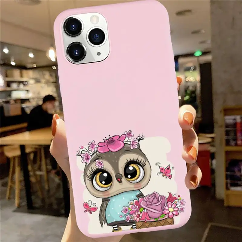 Cute Owl Black Phone Case Pink Candy Color for iPhone 6 7 8 11 12 s mini pro X XS XR MAX Plus
Cute Owl Black Phone Case Pink Candy Color for iPhone 6 7 8 11 12 s mini pro X XS XR MAX Plus