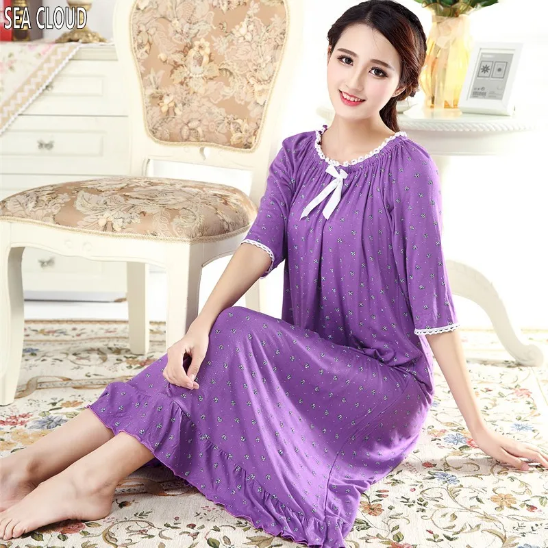 82 Spring autumn plus size 100% cotton modal ultra long nightgown female short-sleeve half sleeve princess sleepwear
82 Spring autumn plus size 100% cotton modal ultra long nightgown female short-sleeve half sleeve princess sleepwear