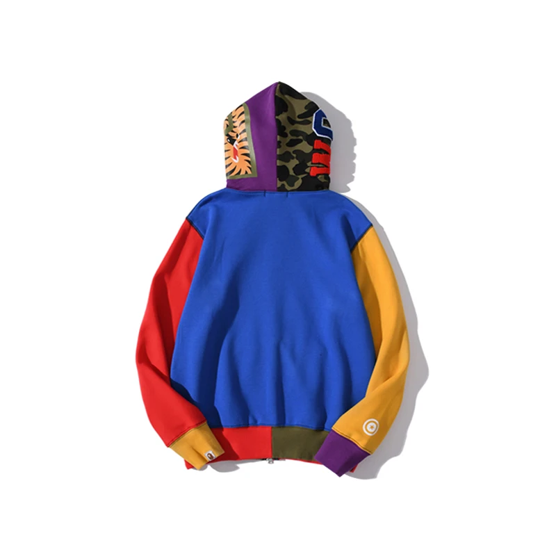 Bape Violent Bear Hoodies Full Zipper Shark Embroidery Oversized Sweatshirts Streetwear Contrast Color Block Cardigan Coat
Bape Violent Bear Hoodies Full Zipper Shark Embroidery Oversized Sweatshirts Streetwear Contrast Color Block Cardigan Coat