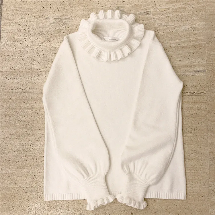 Turtleneck White Knitted Sweater Women Knitwear Autumn 2020 Vintage Ruffle Cute Girls Long Sleeve Red Jumper Christmas Sweaters
Turtleneck White Knitted Sweater Women Knitwear Autumn 2020 Vintage Ruffle Cute Girls Long Sleeve Red Jumper Christmas Sweaters