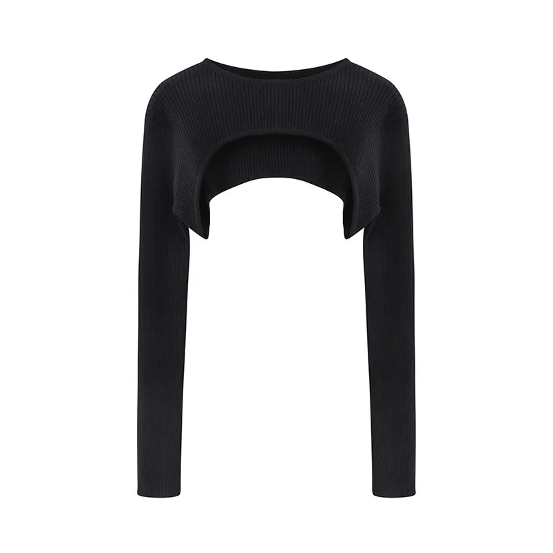 2021 Autumn Women Round Neck Long-sleeved Pullover Knit Sweater, Short Chic Design, Daily Minimalist Style Top 
2021 Autumn Women Round Neck Long-sleeved Pullover Knit Sweater, Short Chic Design, Daily Minimalist Style Top