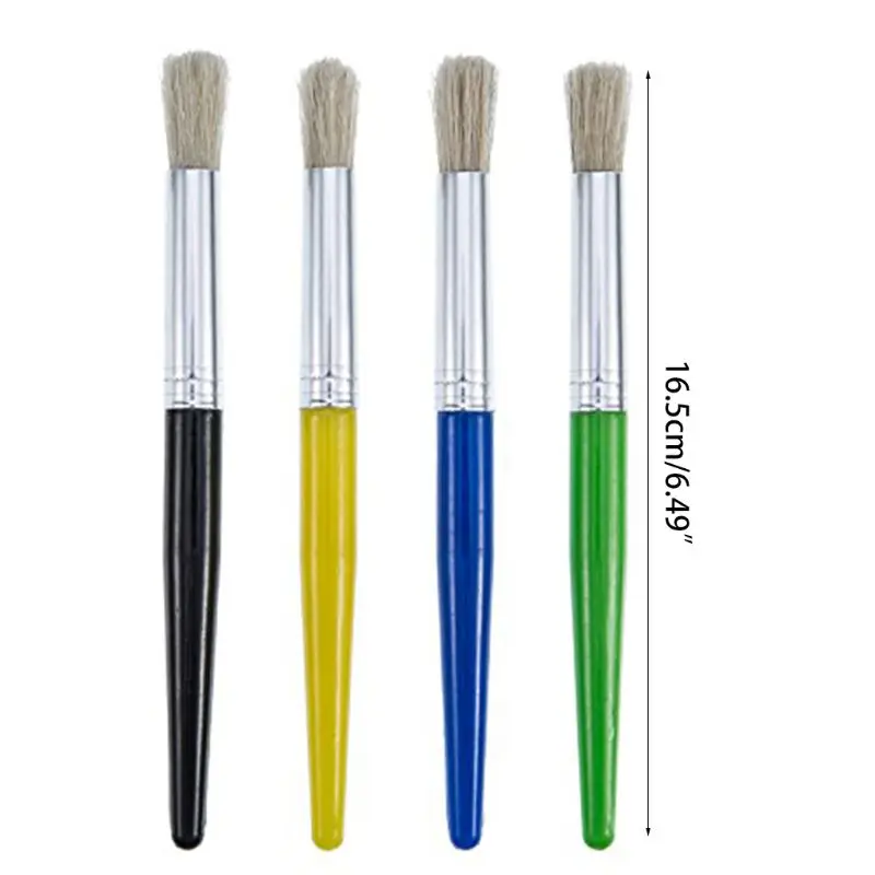 16 Pieces Large Flat and Round Paint Brushes with Painting Tray for Children's Watercolor Assorted Color
16 Pieces Large Flat and Round Paint Brushes with Painting Tray for Children's Watercolor Assorted Color