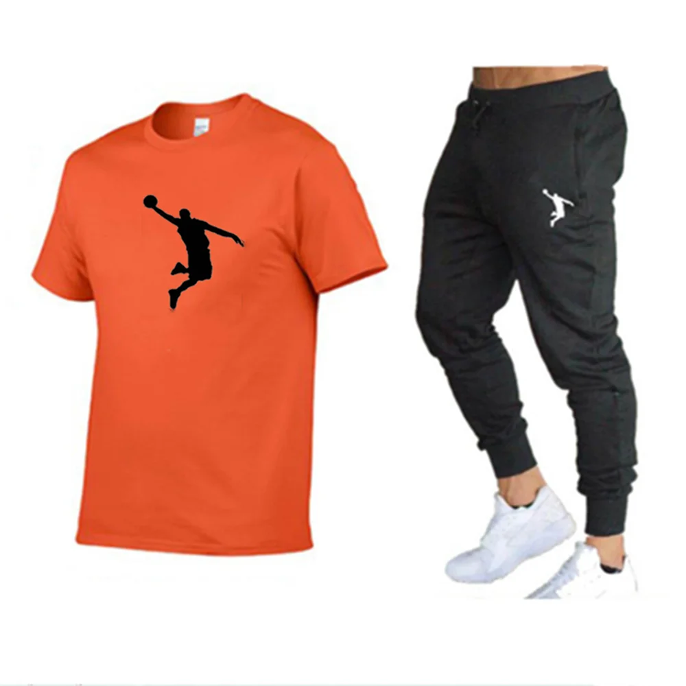 Hot Sale Spring Summer T-Shirt Pants Set Casual Fitness Pants Hip Hop Fashicon Men'sTracksuit Cotton Jogging Basketball Clothing
Hot Sale Spring Summer T-Shirt Pants Set Casual Fitness Pants Hip Hop Fashicon Men'sTracksuit Cotton Jogging Basketball Clothing