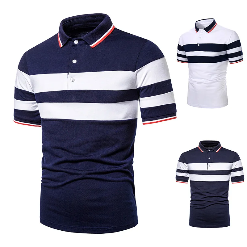 Summer men's short-sleeved T-shirt fashion two-color stitching body design casual men's short-sleeved POLO shirt t shirts men
Summer men's short-sleeved T-shirt fashion two-color stitching body design casual men's short-sleeved POLO shirt t shirts men