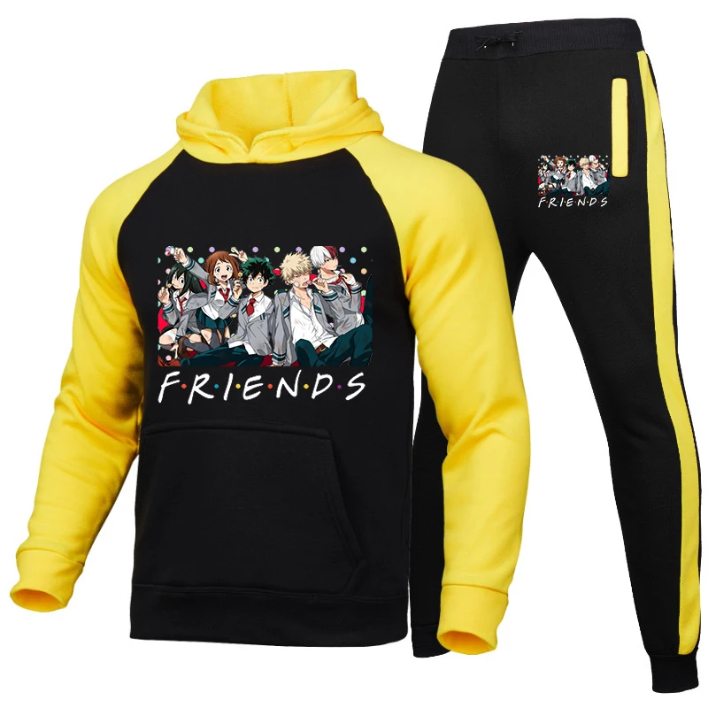 2021 Brand Men'S Sportswear Casual Suit Autumn Fashion Jogging Men'S Anime Hero Academy Printed Hoodie Men'S Two-Piece Suit
2021 Brand Men'S Sportswear Casual Suit Autumn Fashion Jogging Men'S Anime Hero Academy Printed Hoodie Men'S Two-Piece Suit
