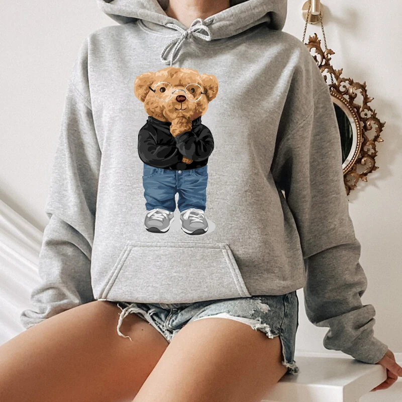 Gentleman Teddy Bear Print Casual Hoodie Warm Wool Loose Sports Long Sleeve Pullover Harajuku Hip Hop Street Women Men Sweatshir
Gentleman Teddy Bear Print Casual Hoodie Warm Wool Loose Sports Long Sleeve Pullover Harajuku Hip Hop Street Women Men Sweatshir