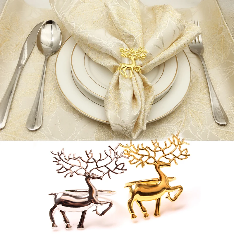 6pcs/lot Elk Napkin Rings Christmas Buckle Alloy Delicate Deer Napkin Holder for Bar Restaurant Christmas Party Dinner supplies
6pcs/lot Elk Napkin Rings Christmas Buckle Alloy Delicate Deer Napkin Holder for Bar Restaurant Christmas Party Dinner supplies