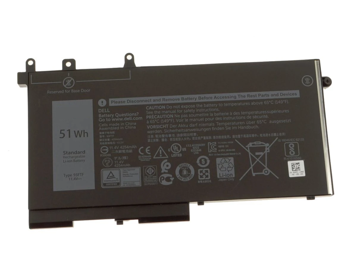 Genuine New 93FTF Battery for Dell Latitude E5280 E5480 E5580 E5290 E5490 E5590 083XPC 4YFVG 3DDDG 51Wh
Genuine New 93FTF Battery for Dell Latitude E5280 E5480 E5580 E5290 E5490 E5590 083XPC 4YFVG 3DDDG 51Wh