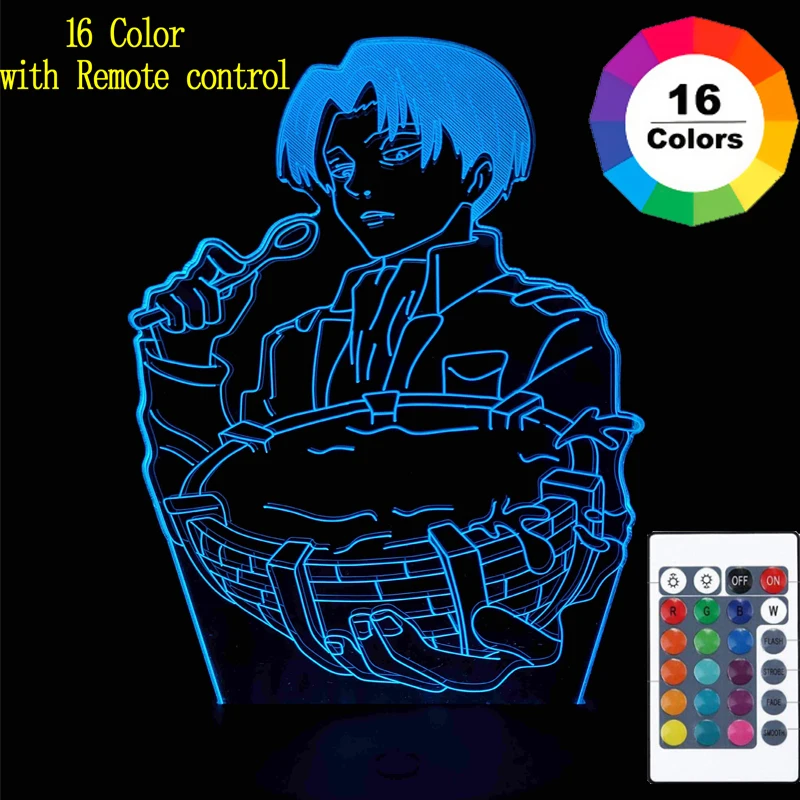 Attack on Titan Shingeki No Kyojin anime figure toys Home Room Decor gift 3d led night light Gift toys
Attack on Titan Shingeki No Kyojin anime figure toys Home Room Decor gift 3d led night light Gift toys