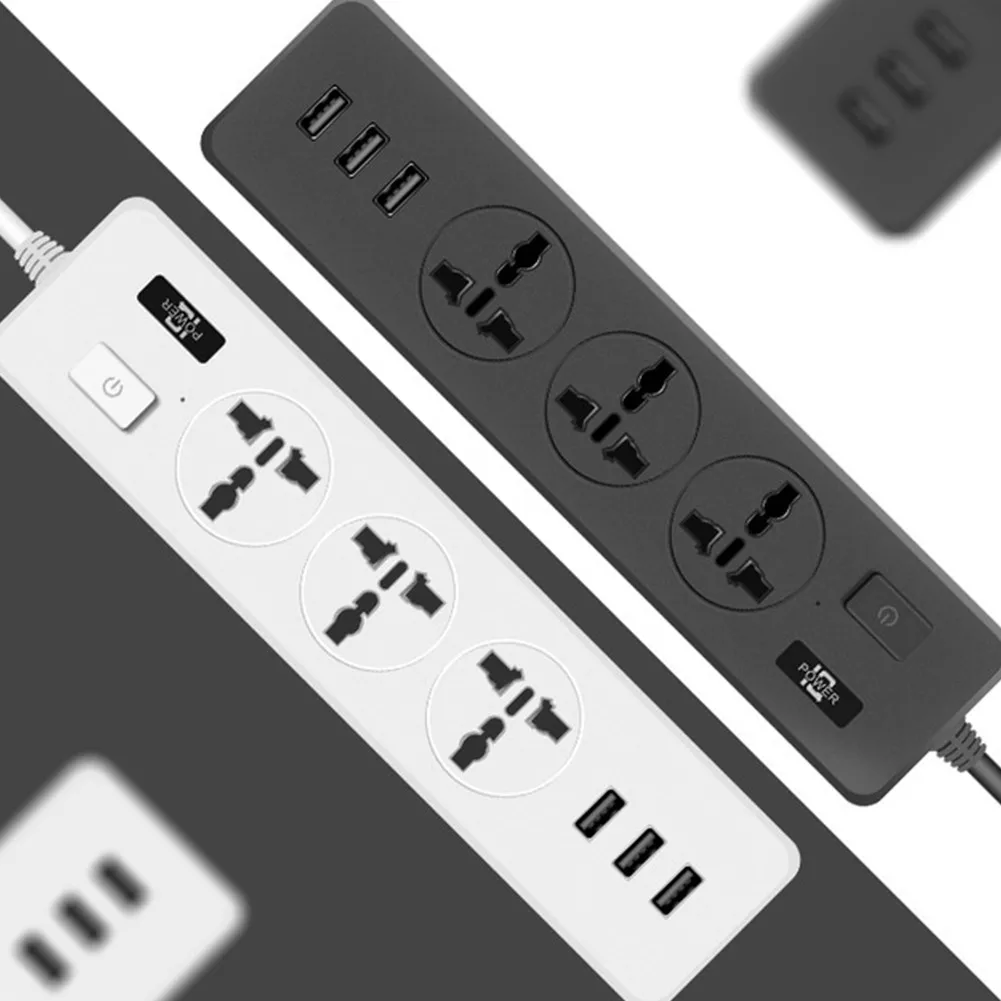 3-way Universal Socket Power Strip With 2 USB Multi-Port Extension Cord Surge Protector Charging Socket UK US EU
3-way Universal Socket Power Strip With 2 USB Multi-Port Extension Cord Surge Protector Charging Socket UK US EU