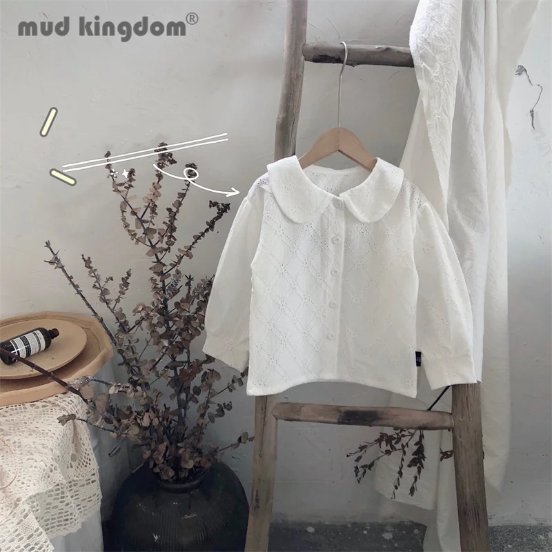 Mudkingdom Girl Boluses Casual Hollow Solid Peter Pan Collar Puff Sleeve Shirt Kids Tops for Little Girls Spring Autumn Clothing
Mudkingdom Girl Boluses Casual Hollow Solid Peter Pan Collar Puff Sleeve Shirt Kids Tops for Little Girls Spring Autumn Clothing