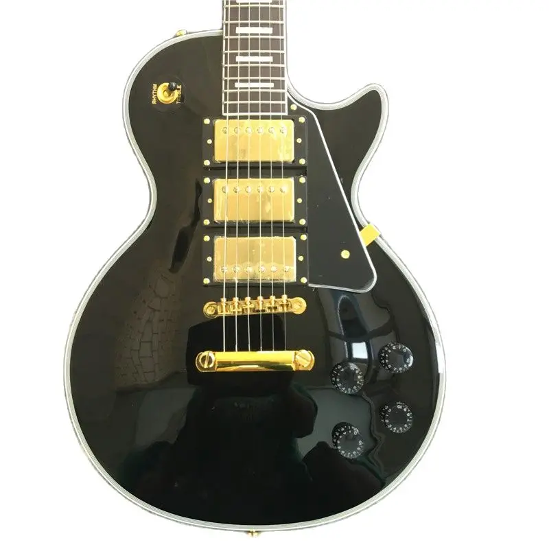 2021 Top Quality FP-3109, Gloss Black Color, Solid Body ,Ebony Fretboard, Golden Hardware,3 Pickups,Custom LP Electric Guitar
2021 Top Quality FP-3109, Gloss Black Color, Solid Body ,Ebony Fretboard, Golden Hardware,3 Pickups,Custom LP Electric Guitar