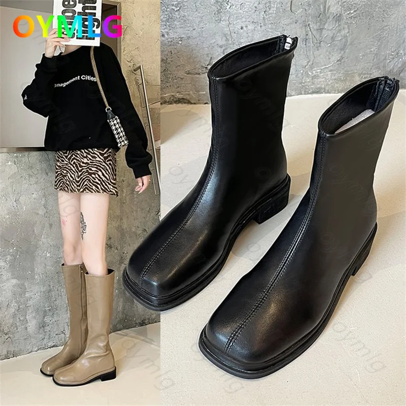 2021 early autumn new solid color square toe thin skinny boots stitched back zipper retro fashion casual leather boots
2021 early autumn new solid color square toe thin skinny boots stitched back zipper retro fashion casual leather boots