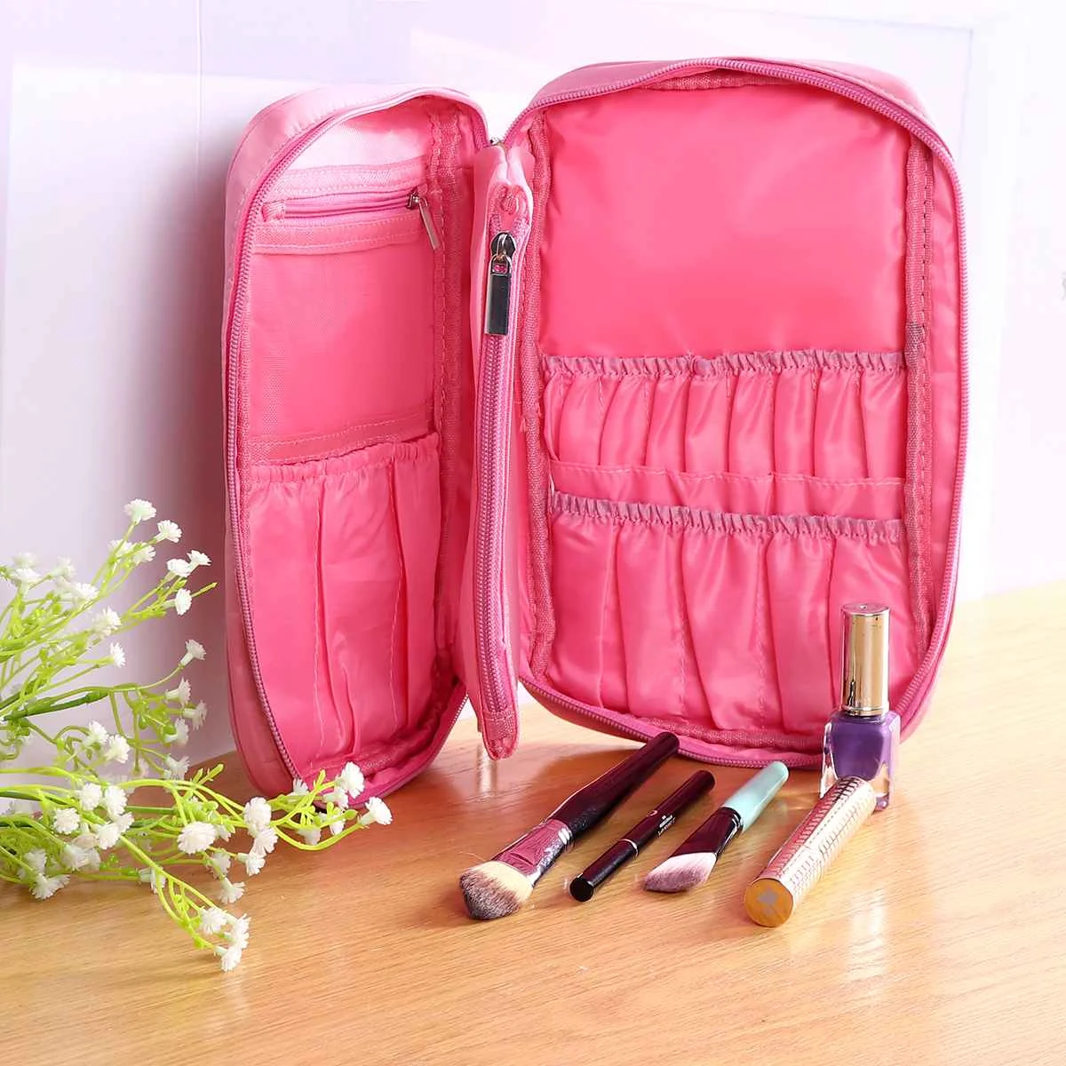 Органайзер для косметических кистей, дорожная Сумочка для туалетных принадлежностей, чехол для хранения косметики, профессиональный чехол... 
Органайзер для косметических кистей, дорожная Сумочка для туалетных принадлежностей, чехол для хранения косметики, профессиональный чехол...